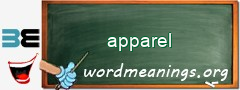 WordMeaning blackboard for apparel